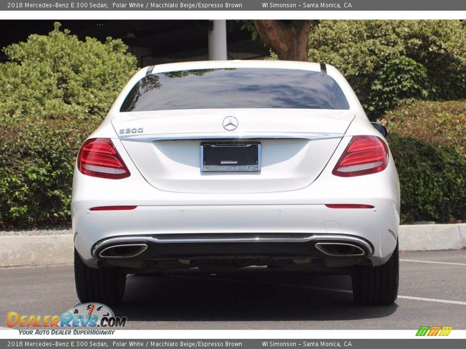 2018 Mercedes-Benz E 300 Sedan Polar White / Macchiato Beige/Espresso Brown Photo #6