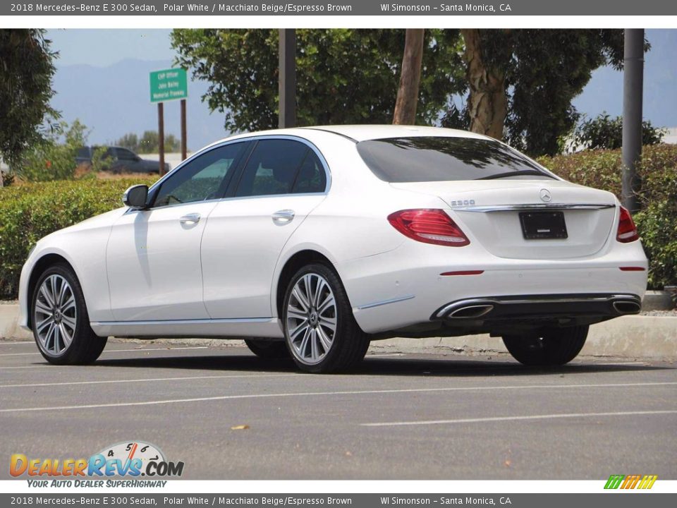 2018 Mercedes-Benz E 300 Sedan Polar White / Macchiato Beige/Espresso Brown Photo #8