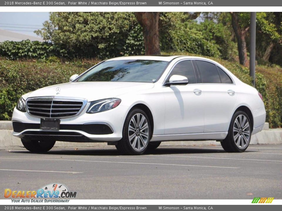 2018 Mercedes-Benz E 300 Sedan Polar White / Macchiato Beige/Espresso Brown Photo #10