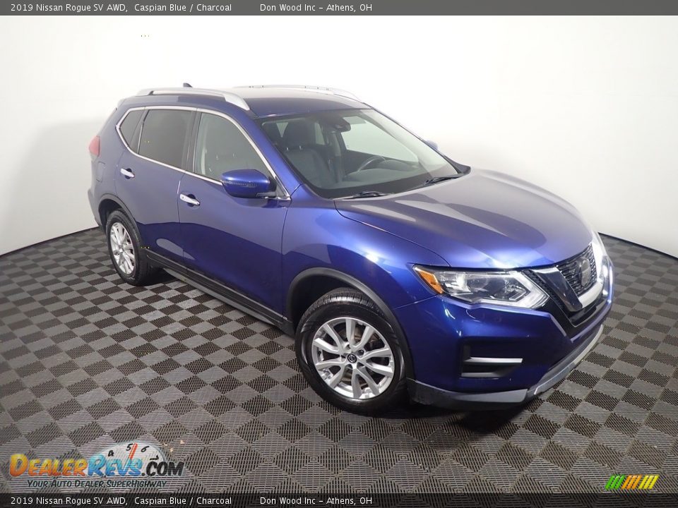 2019 Nissan Rogue SV AWD Caspian Blue / Charcoal Photo #4