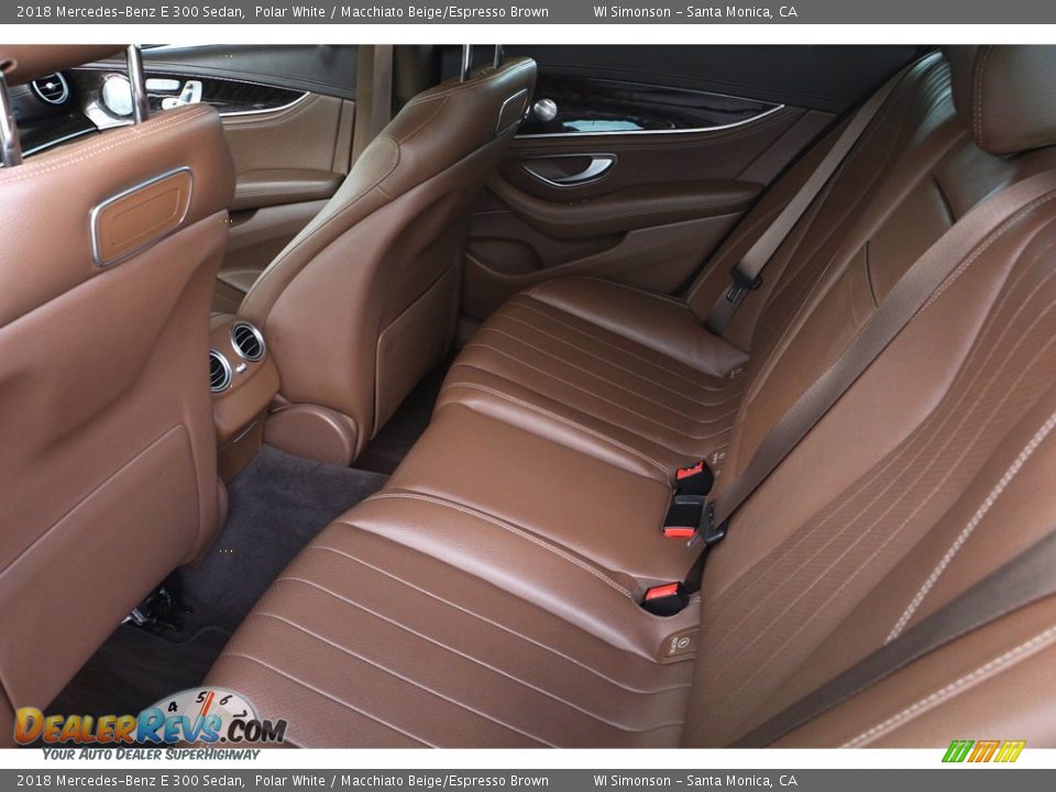 2018 Mercedes-Benz E 300 Sedan Polar White / Macchiato Beige/Espresso Brown Photo #15