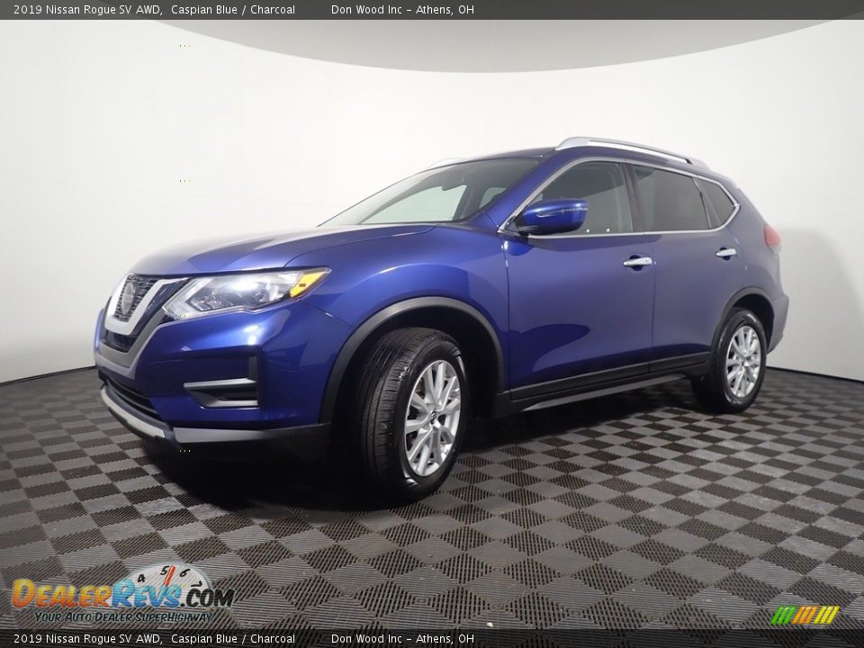 2019 Nissan Rogue SV AWD Caspian Blue / Charcoal Photo #9
