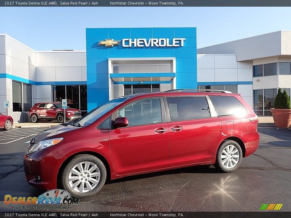 2017 Toyota Sienna XLE AWD Salsa Red Pearl / Ash Photo #1