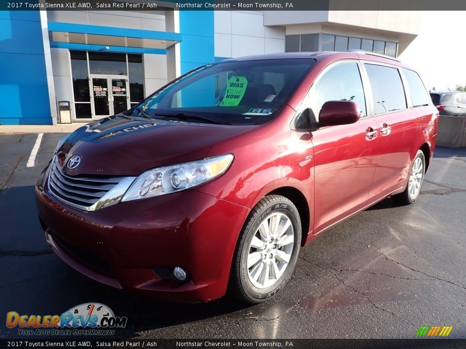 2017 Toyota Sienna XLE AWD Salsa Red Pearl / Ash Photo #2