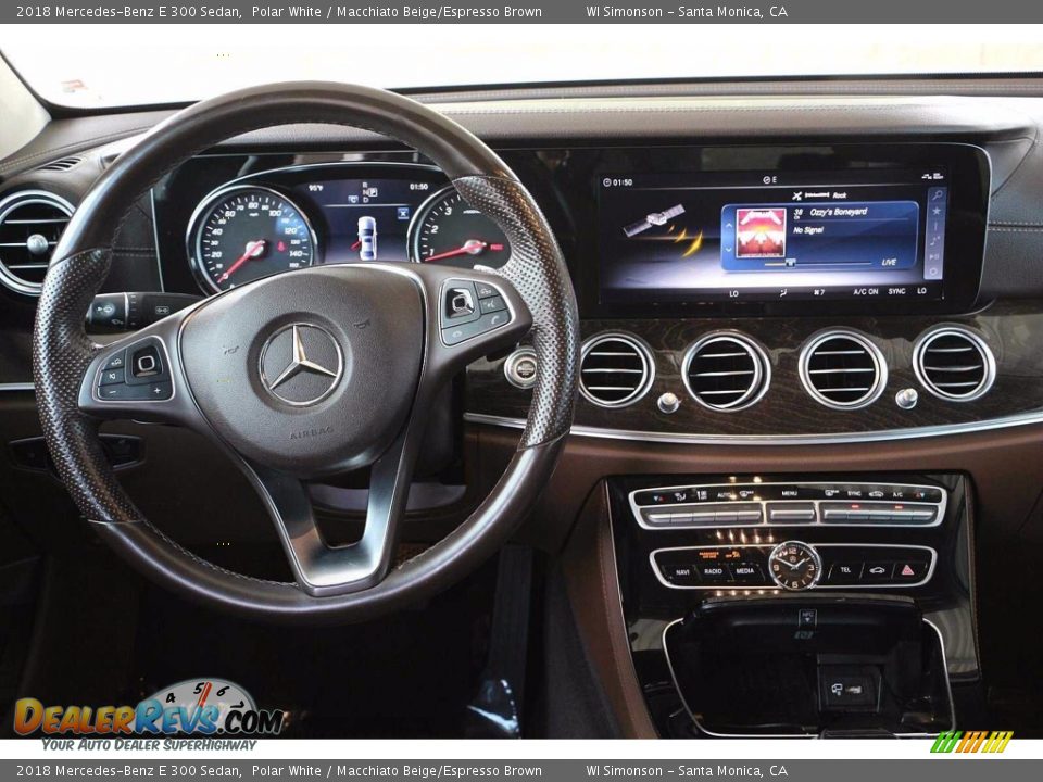 2018 Mercedes-Benz E 300 Sedan Polar White / Macchiato Beige/Espresso Brown Photo #18