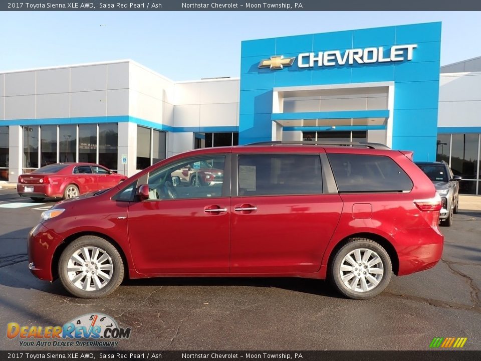 2017 Toyota Sienna XLE AWD Salsa Red Pearl / Ash Photo #3