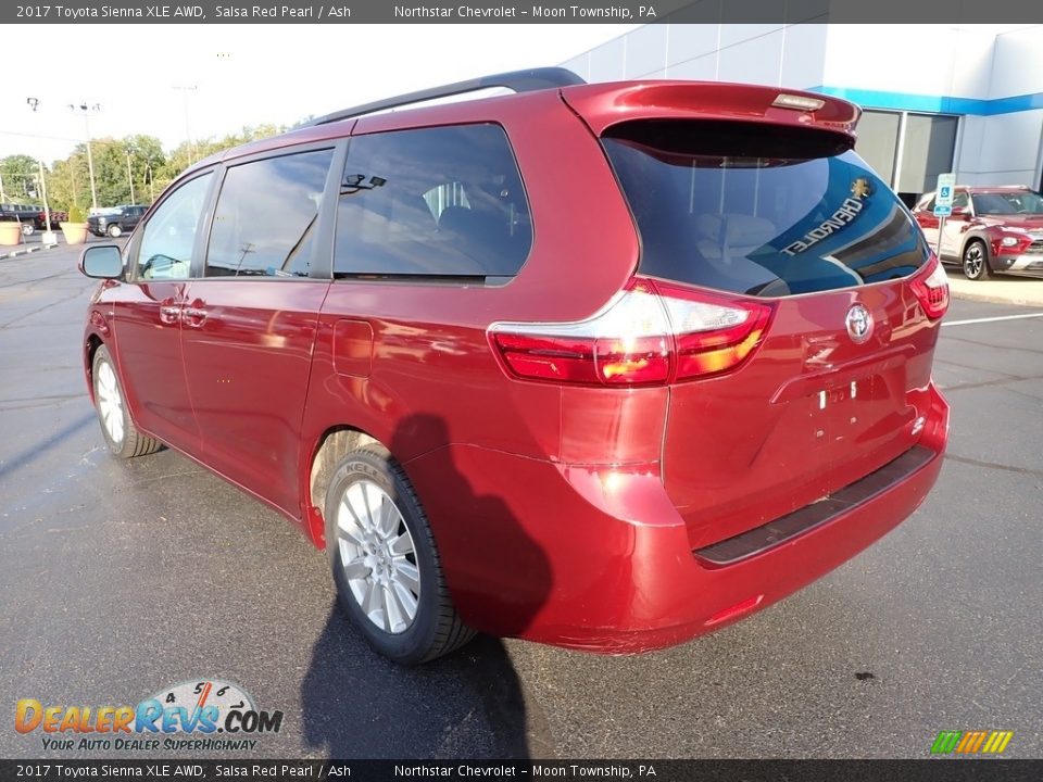 2017 Toyota Sienna XLE AWD Salsa Red Pearl / Ash Photo #4