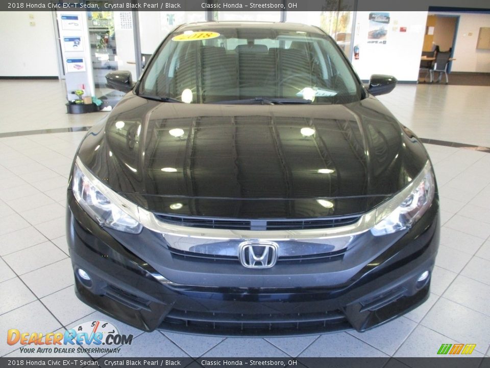 2018 Honda Civic EX-T Sedan Crystal Black Pearl / Black Photo #2