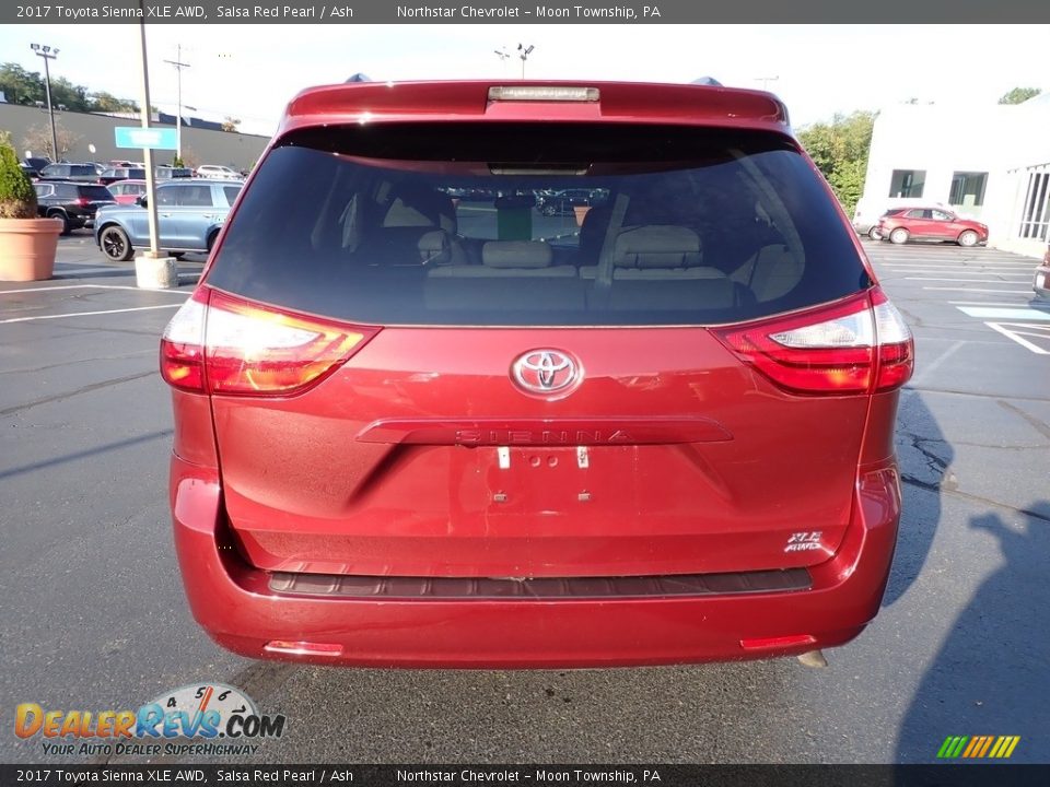 2017 Toyota Sienna XLE AWD Salsa Red Pearl / Ash Photo #6