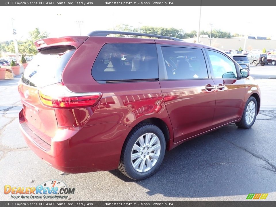 2017 Toyota Sienna XLE AWD Salsa Red Pearl / Ash Photo #9