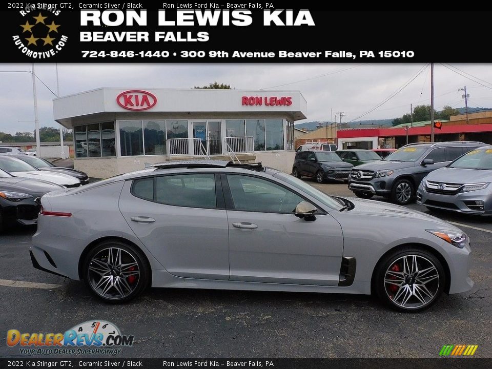 2022 Kia Stinger GT2 Ceramic Silver / Black Photo #1
