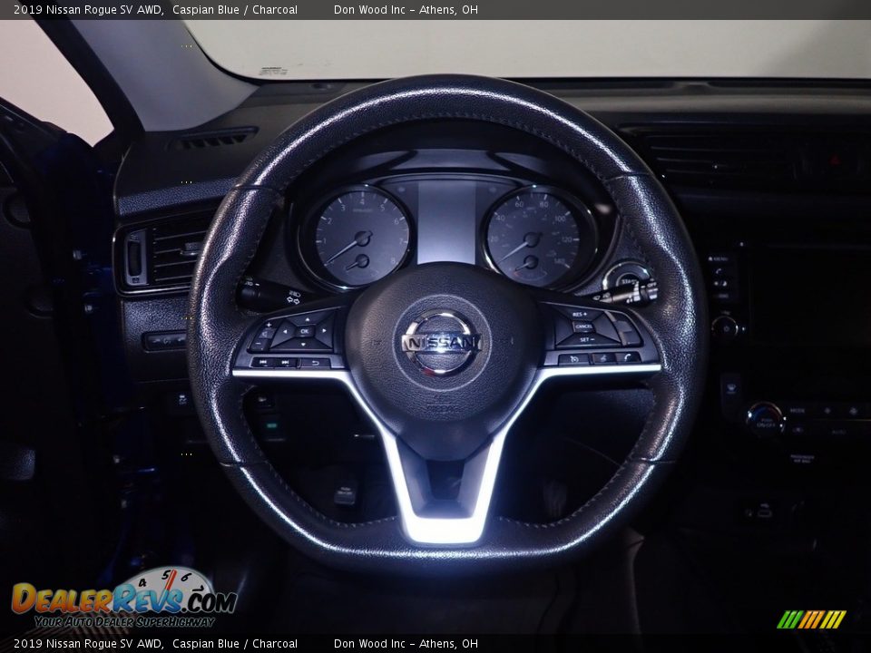 2019 Nissan Rogue SV AWD Caspian Blue / Charcoal Photo #29
