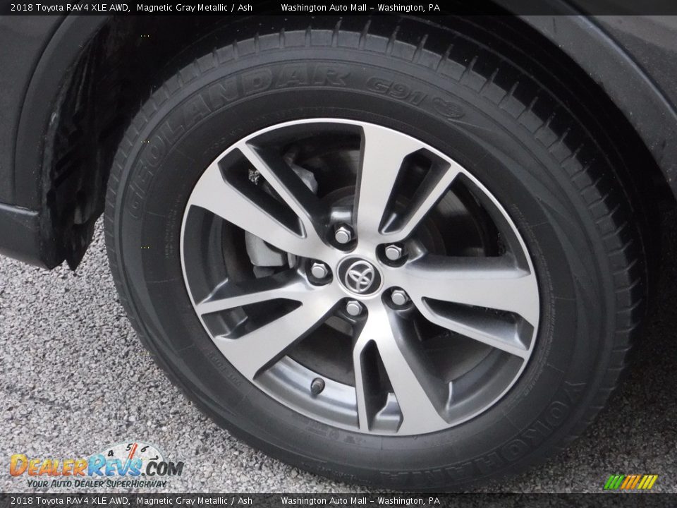 2018 Toyota RAV4 XLE AWD Magnetic Gray Metallic / Ash Photo #14