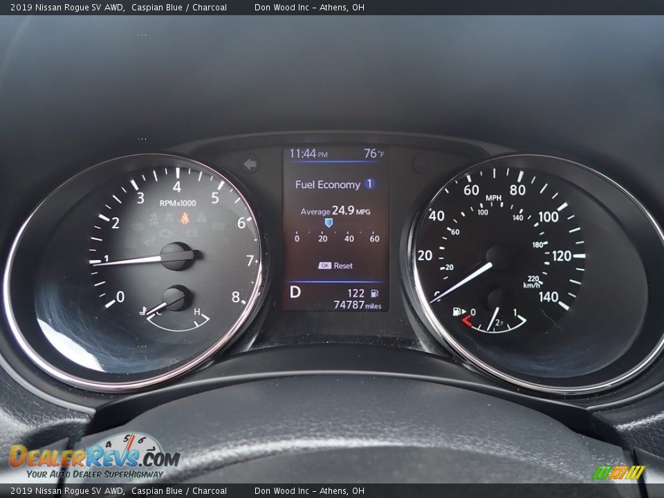 2019 Nissan Rogue SV AWD Caspian Blue / Charcoal Photo #30