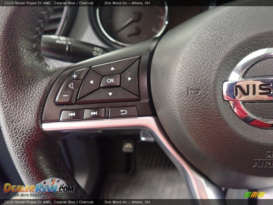 2019 Nissan Rogue SV AWD Caspian Blue / Charcoal Photo #31