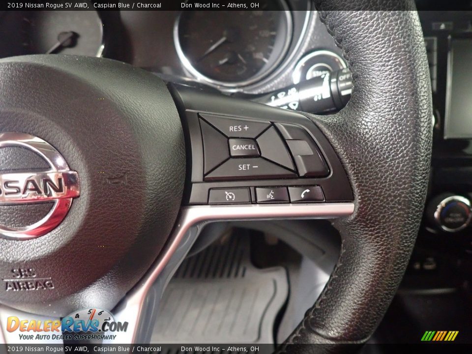 2019 Nissan Rogue SV AWD Caspian Blue / Charcoal Photo #32