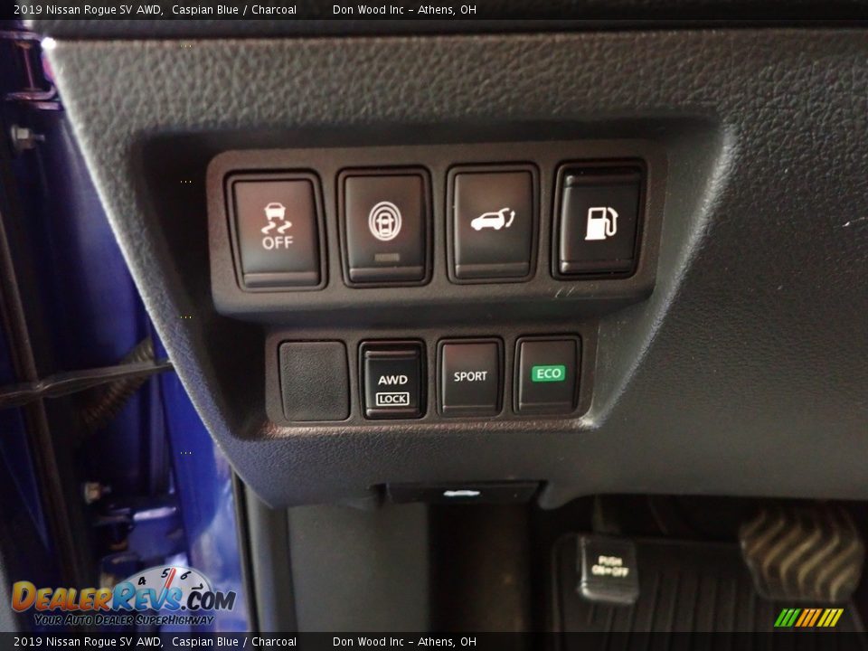 2019 Nissan Rogue SV AWD Caspian Blue / Charcoal Photo #33