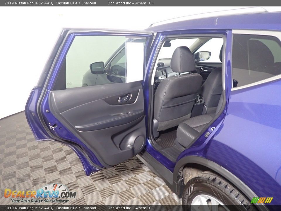 2019 Nissan Rogue SV AWD Caspian Blue / Charcoal Photo #36