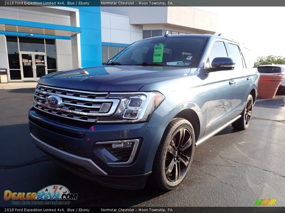 2018 Ford Expedition Limited 4x4 Blue / Ebony Photo #2