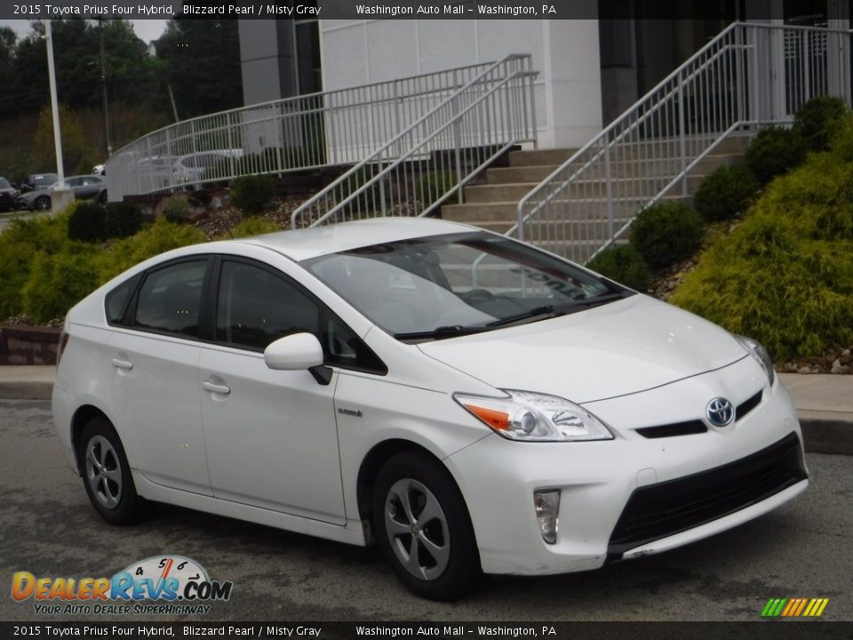 2015 Toyota Prius Four Hybrid Blizzard Pearl / Misty Gray Photo #1