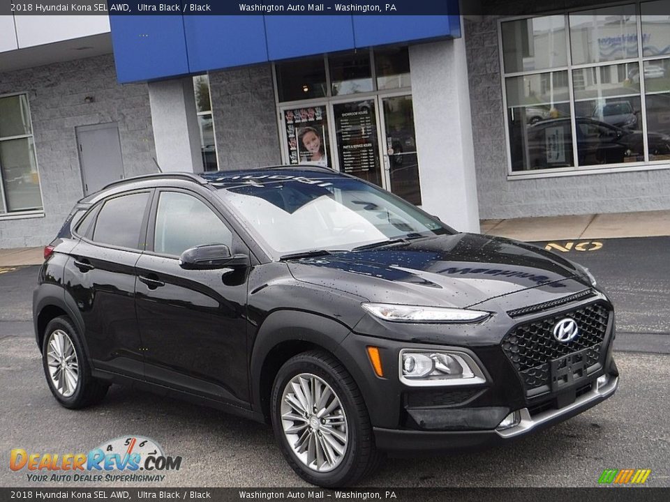 2018 Hyundai Kona SEL AWD Ultra Black / Black Photo #1