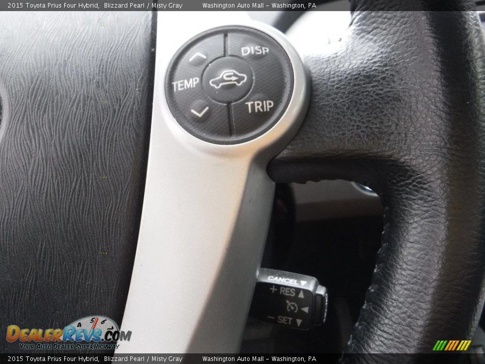 2015 Toyota Prius Four Hybrid Blizzard Pearl / Misty Gray Photo #9