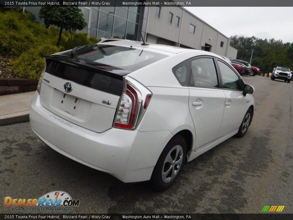 2015 Toyota Prius Four Hybrid Blizzard Pearl / Misty Gray Photo #14