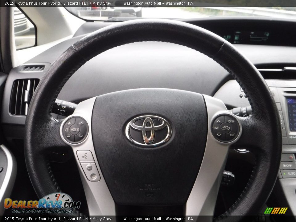 2015 Toyota Prius Four Hybrid Blizzard Pearl / Misty Gray Photo #23