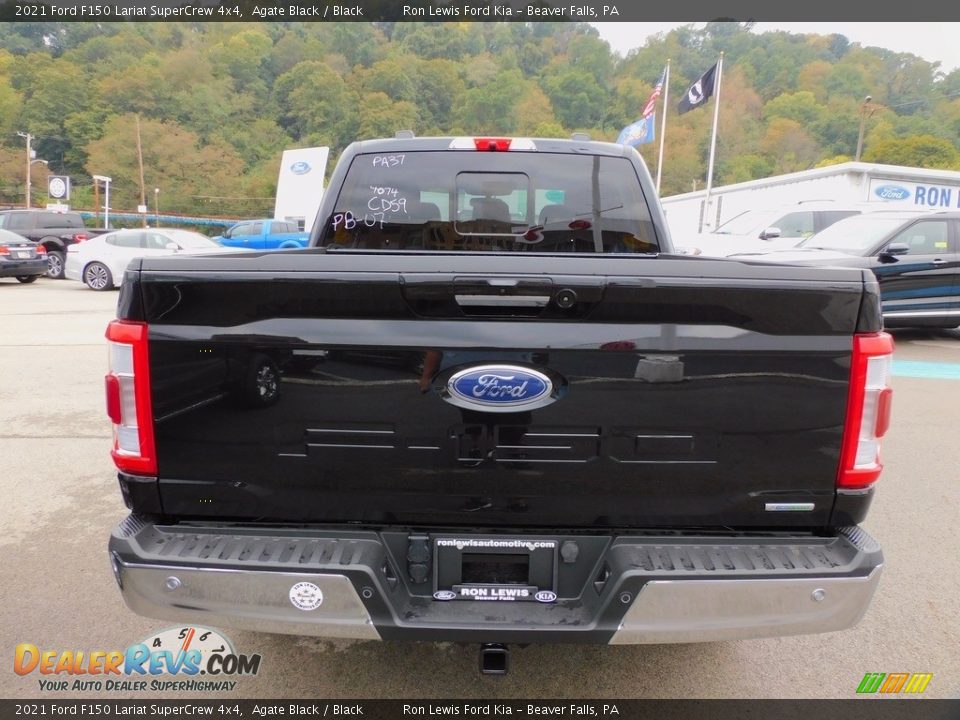 2021 Ford F150 Lariat SuperCrew 4x4 Agate Black / Black Photo #3