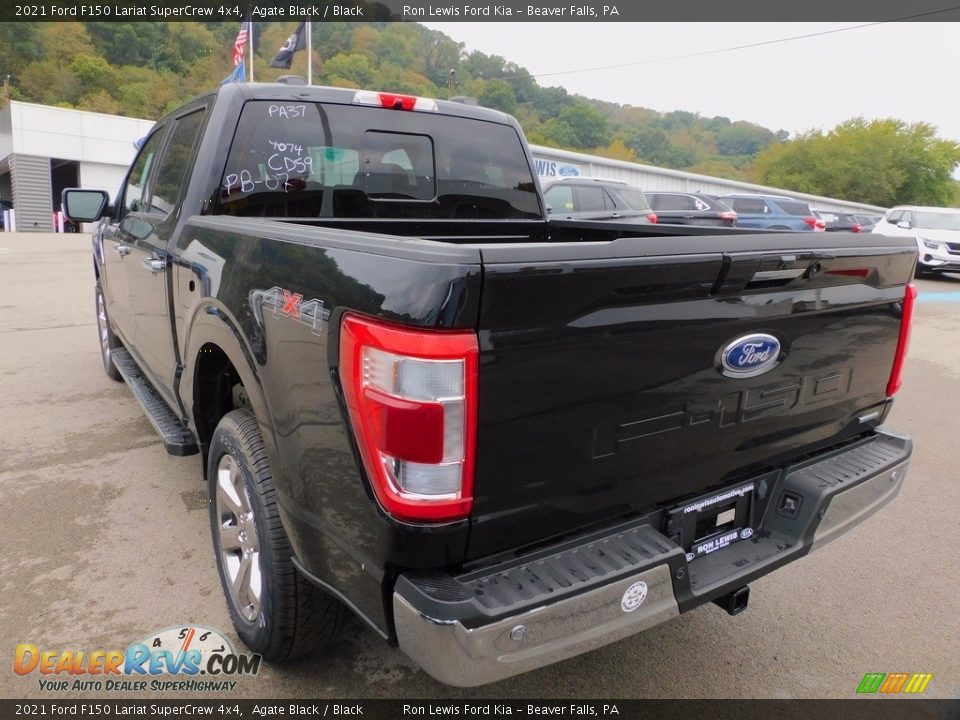 2021 Ford F150 Lariat SuperCrew 4x4 Agate Black / Black Photo #5