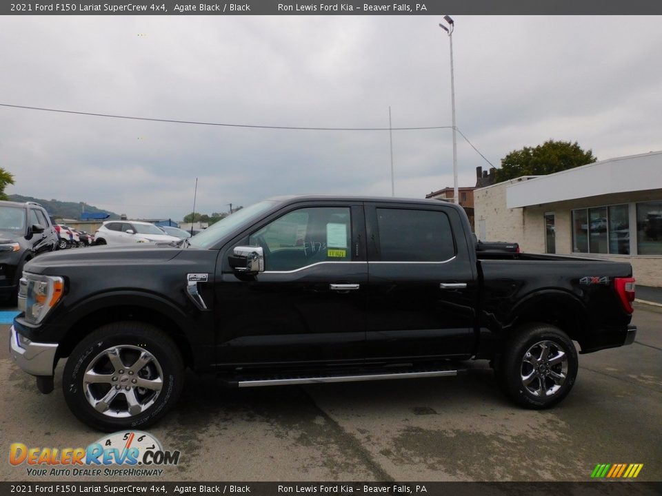 2021 Ford F150 Lariat SuperCrew 4x4 Agate Black / Black Photo #6