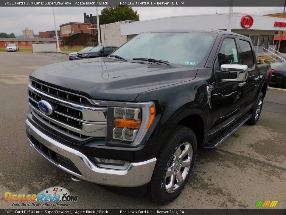 2021 Ford F150 Lariat SuperCrew 4x4 Agate Black / Black Photo #7
