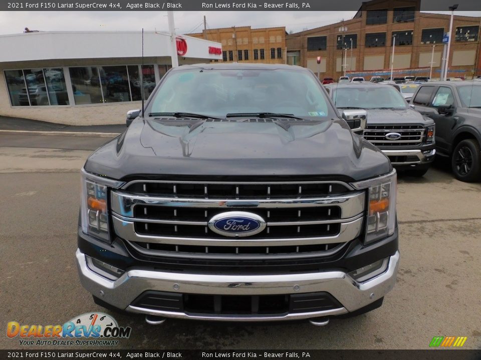 2021 Ford F150 Lariat SuperCrew 4x4 Agate Black / Black Photo #8