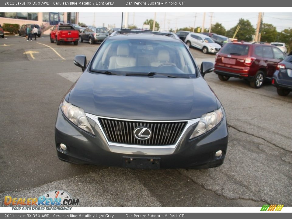 2011 Lexus RX 350 AWD Cerulean Blue Metallic / Light Gray Photo #2