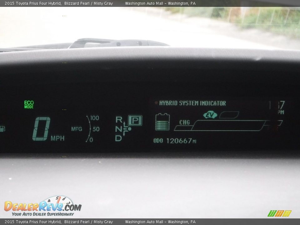 2015 Toyota Prius Four Hybrid Blizzard Pearl / Misty Gray Photo #33