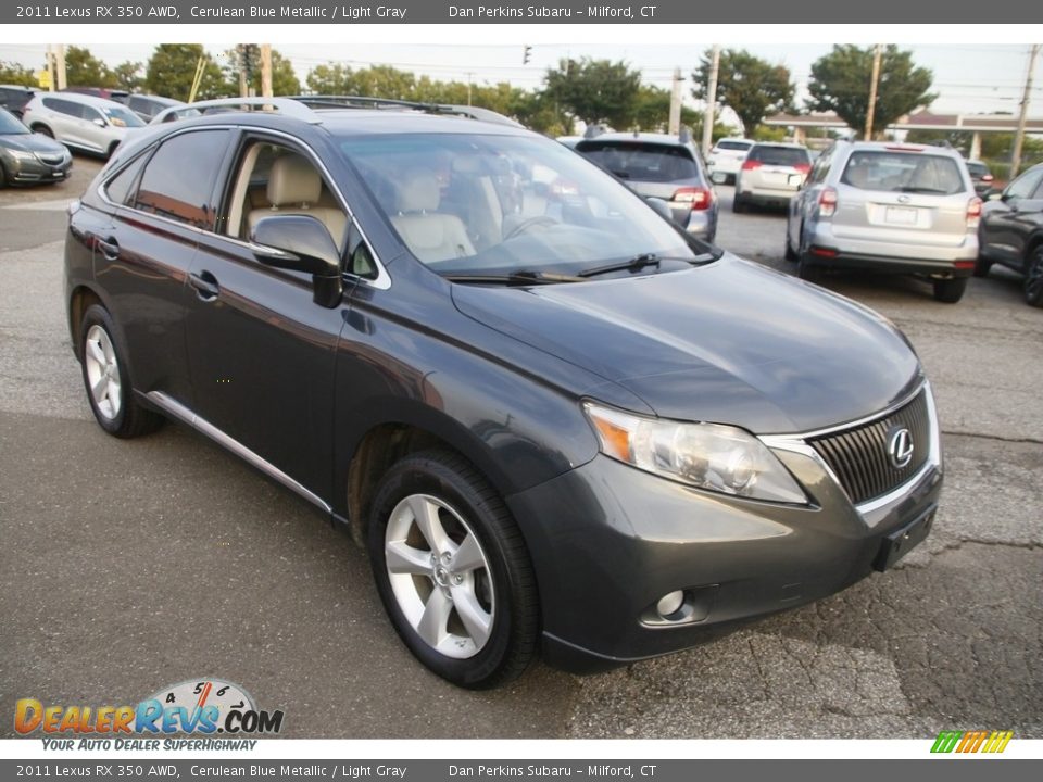 2011 Lexus RX 350 AWD Cerulean Blue Metallic / Light Gray Photo #3