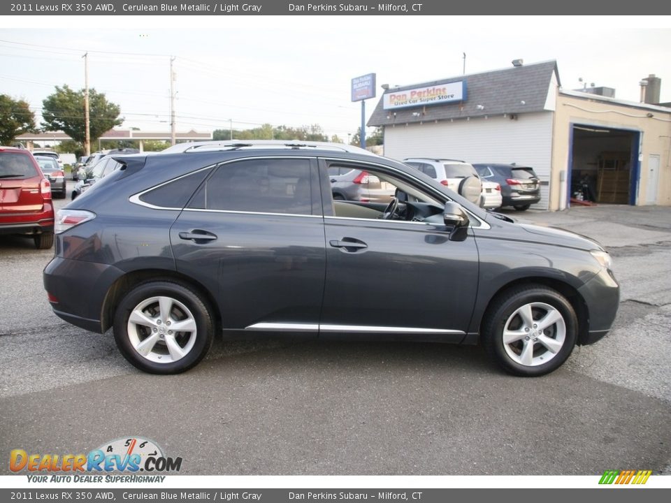 2011 Lexus RX 350 AWD Cerulean Blue Metallic / Light Gray Photo #4