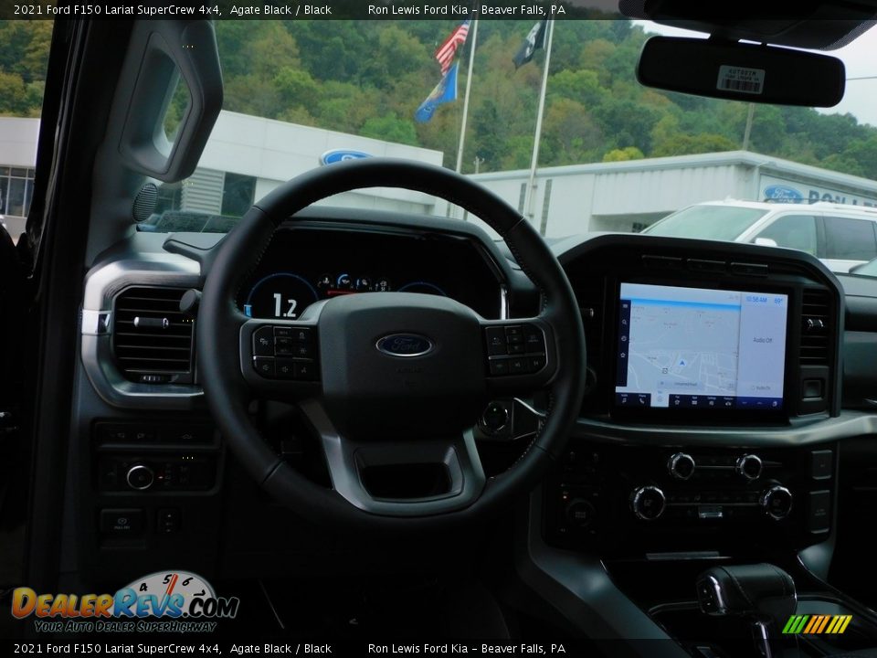 2021 Ford F150 Lariat SuperCrew 4x4 Agate Black / Black Photo #13