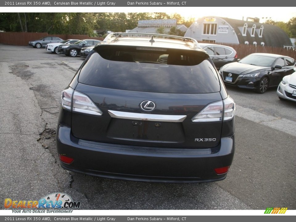 2011 Lexus RX 350 AWD Cerulean Blue Metallic / Light Gray Photo #6