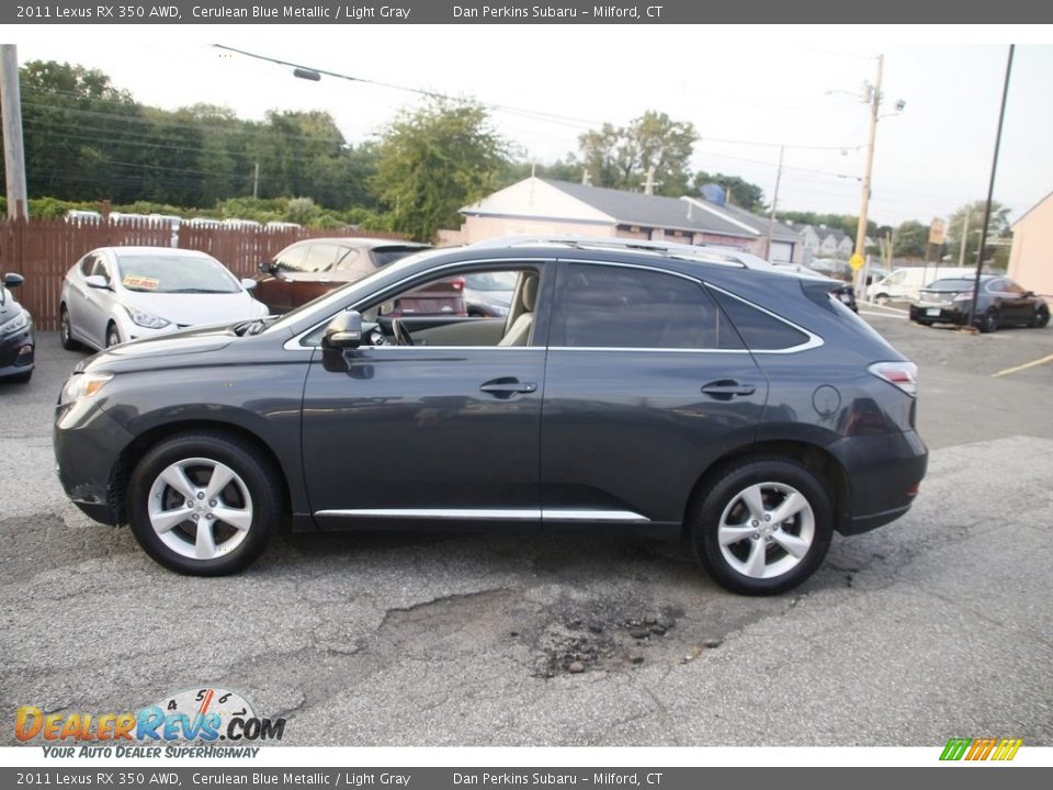 2011 Lexus RX 350 AWD Cerulean Blue Metallic / Light Gray Photo #8