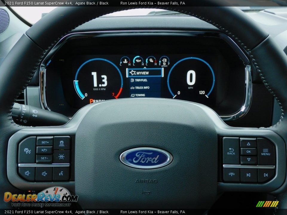 2021 Ford F150 Lariat SuperCrew 4x4 Agate Black / Black Photo #19