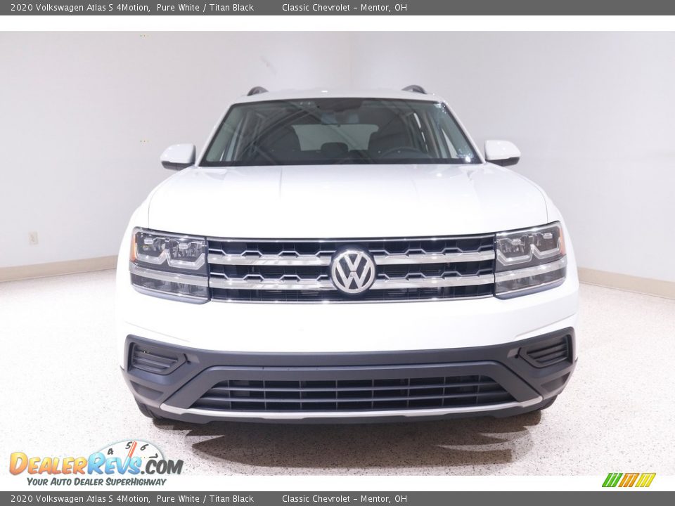 2020 Volkswagen Atlas S 4Motion Pure White / Titan Black Photo #2