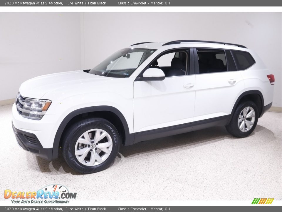 2020 Volkswagen Atlas S 4Motion Pure White / Titan Black Photo #3