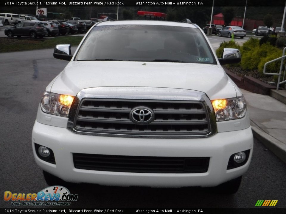 2014 Toyota Sequoia Platinum 4x4 Blizzard Pearl White / Red Rock Photo #15