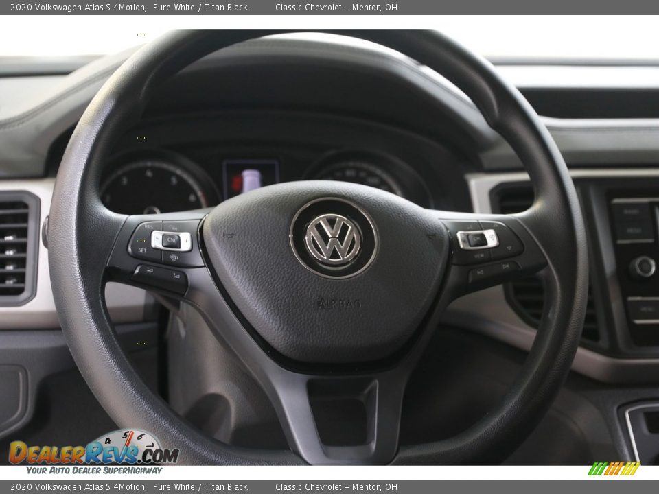2020 Volkswagen Atlas S 4Motion Pure White / Titan Black Photo #7