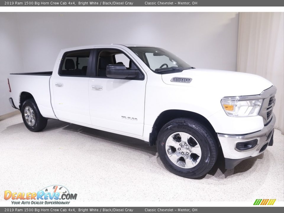 2019 Ram 1500 Big Horn Crew Cab 4x4 Bright White / Black/Diesel Gray Photo #1