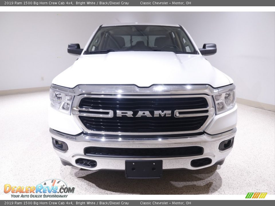 2019 Ram 1500 Big Horn Crew Cab 4x4 Bright White / Black/Diesel Gray Photo #2