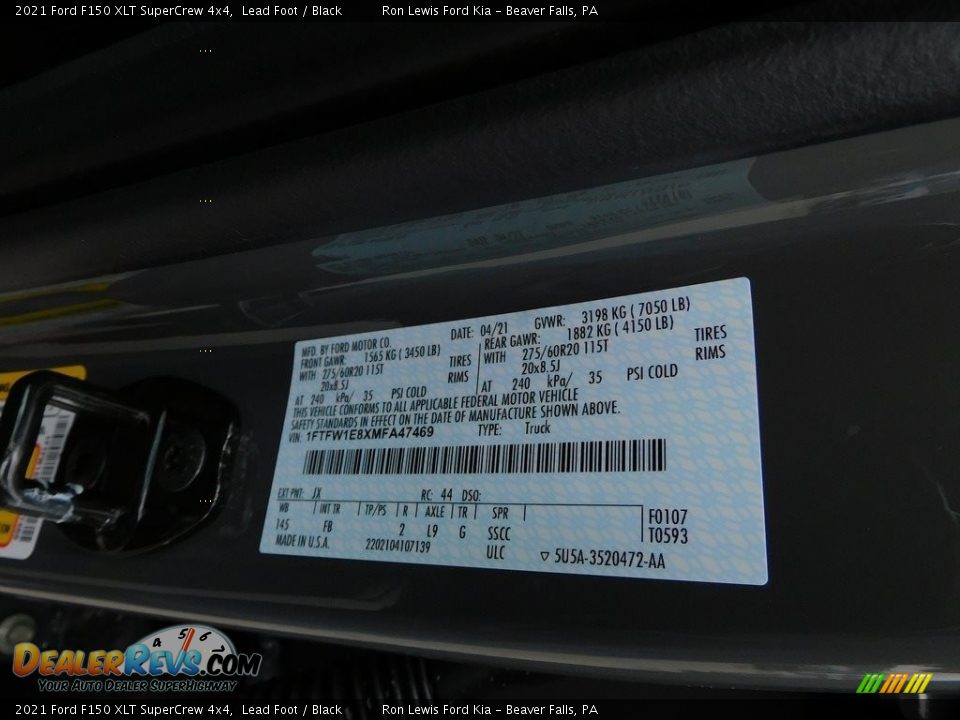2021 Ford F150 XLT SuperCrew 4x4 Lead Foot / Black Photo #20