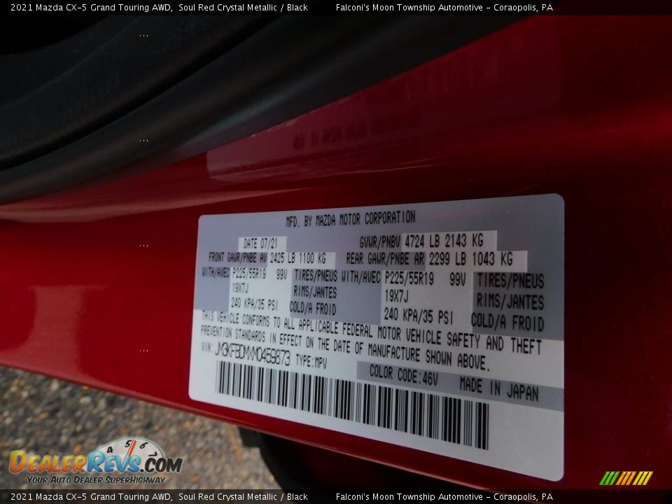 2021 Mazda CX-5 Grand Touring AWD Soul Red Crystal Metallic / Black Photo #20