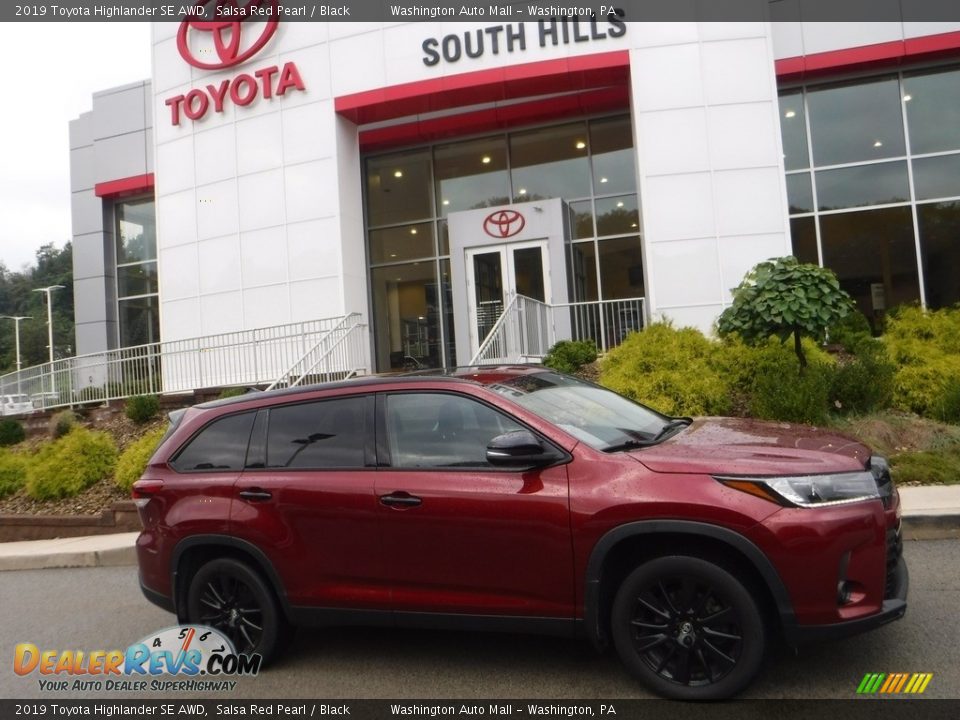 2019 Toyota Highlander SE AWD Salsa Red Pearl / Black Photo #2